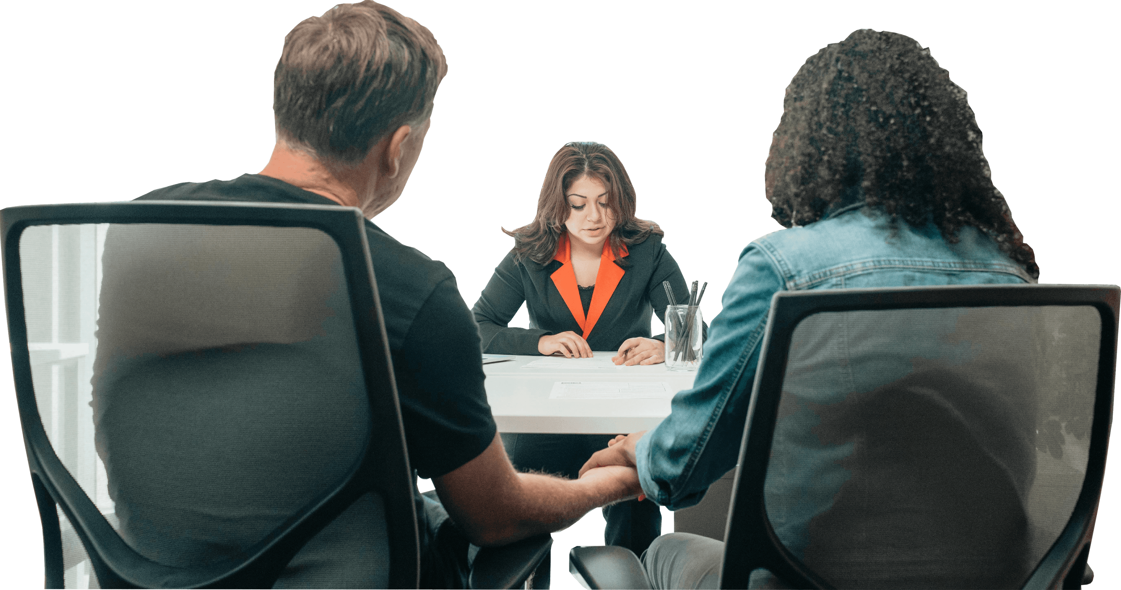 Small business team meeting to prepare a licence or visa application using Barnab.
